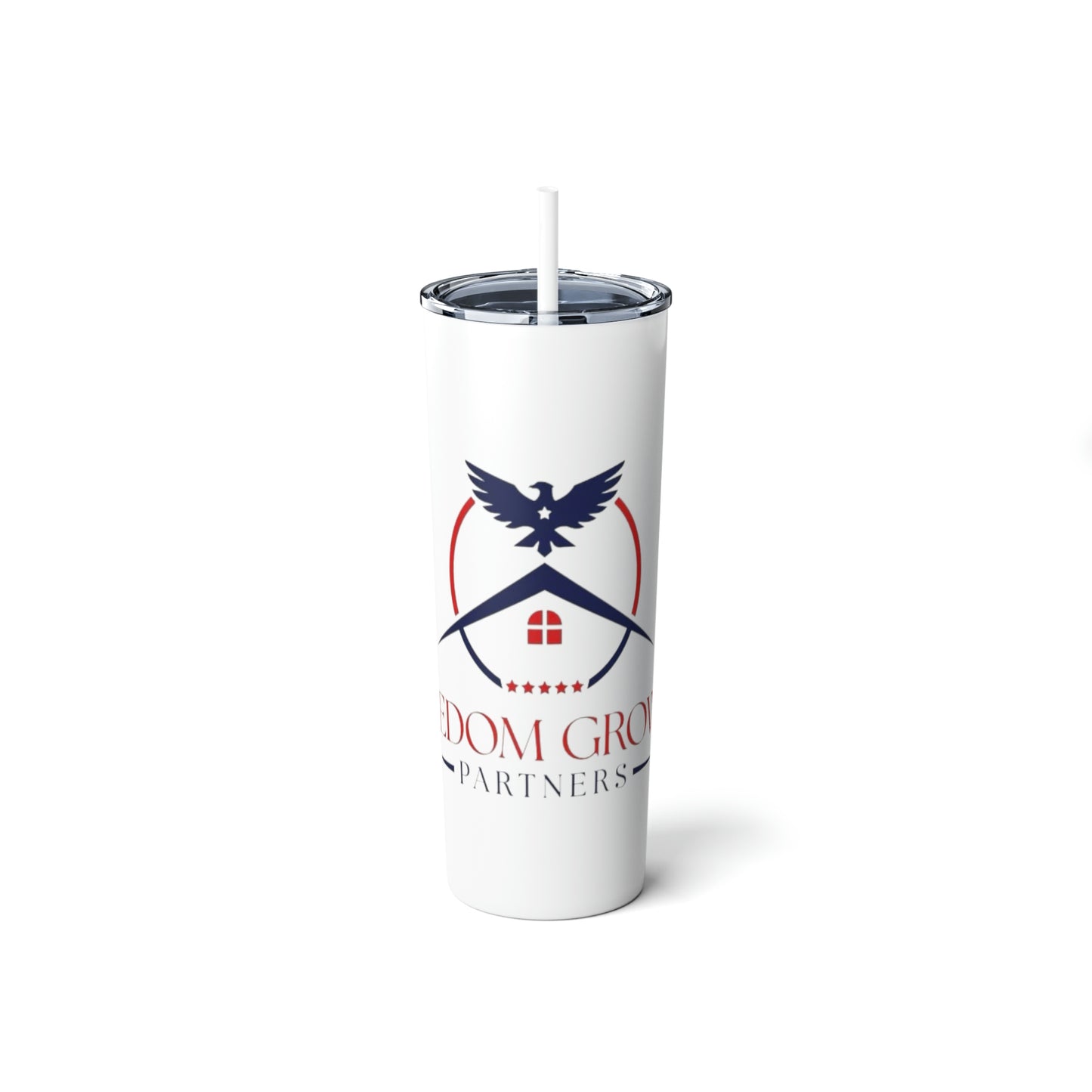 Skinny Steel Tumbler with Straw, 20oz